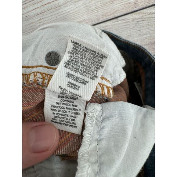 Free People Distressed Low Rise Skinny‎ Jeans Women's Size 24 Blue Medium Wash - Picture 8 of 10